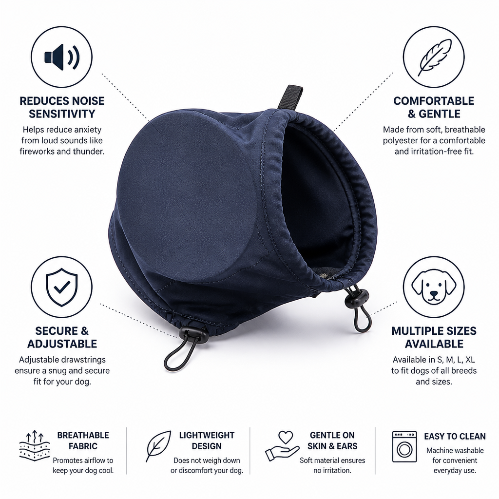 Noise-Reducing Breathable Polyester Dog Ear Protector