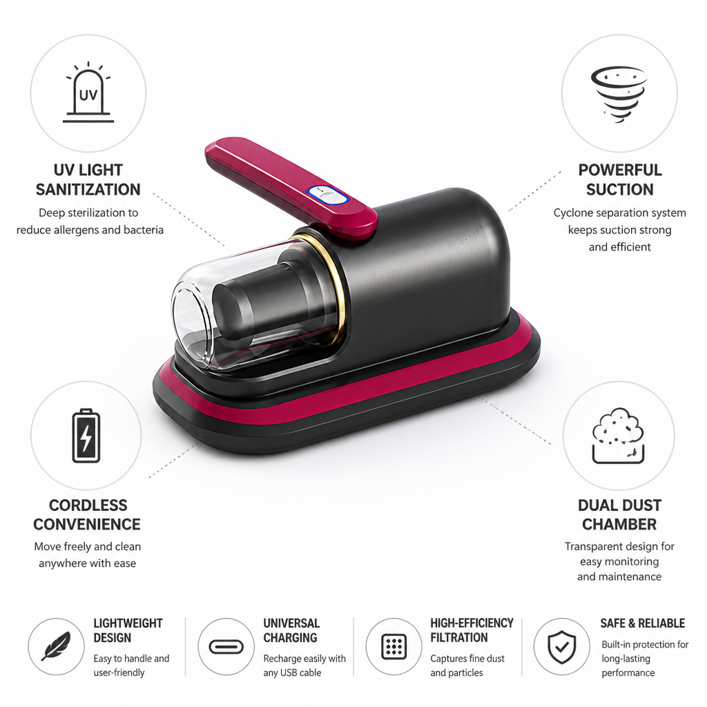 UV-Sanitizing Powerful Suction Cordless Upholstery & Mattress Cleaner