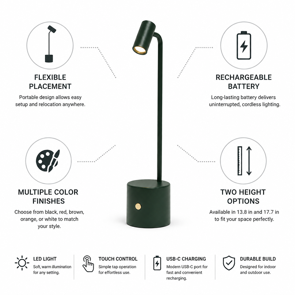 Rechargeable Wireless LED Lamp (Indoor & Outdoor)