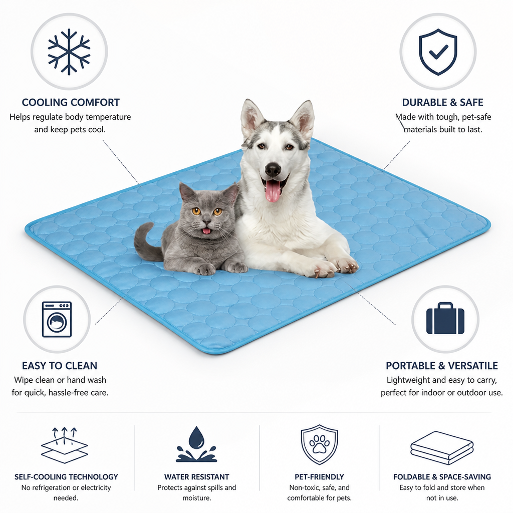 Durable Portable Cooling Pet Mat (Multiple Sizes)