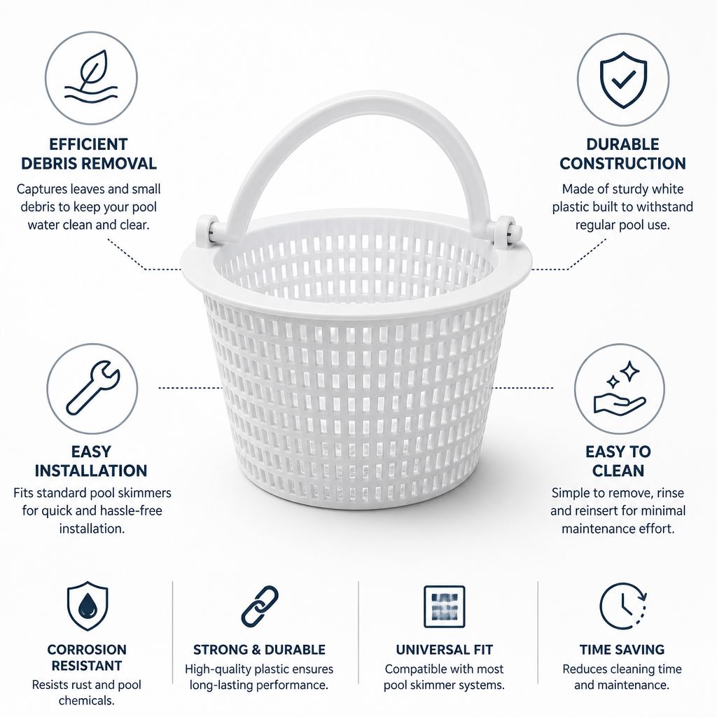 Universal Fit Durable Pool Skimmer Basket