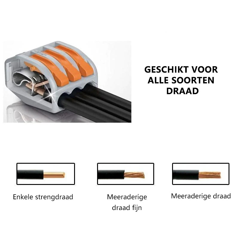 10-Piece Wire Connector Kit – Tool-Free Electrical Connections