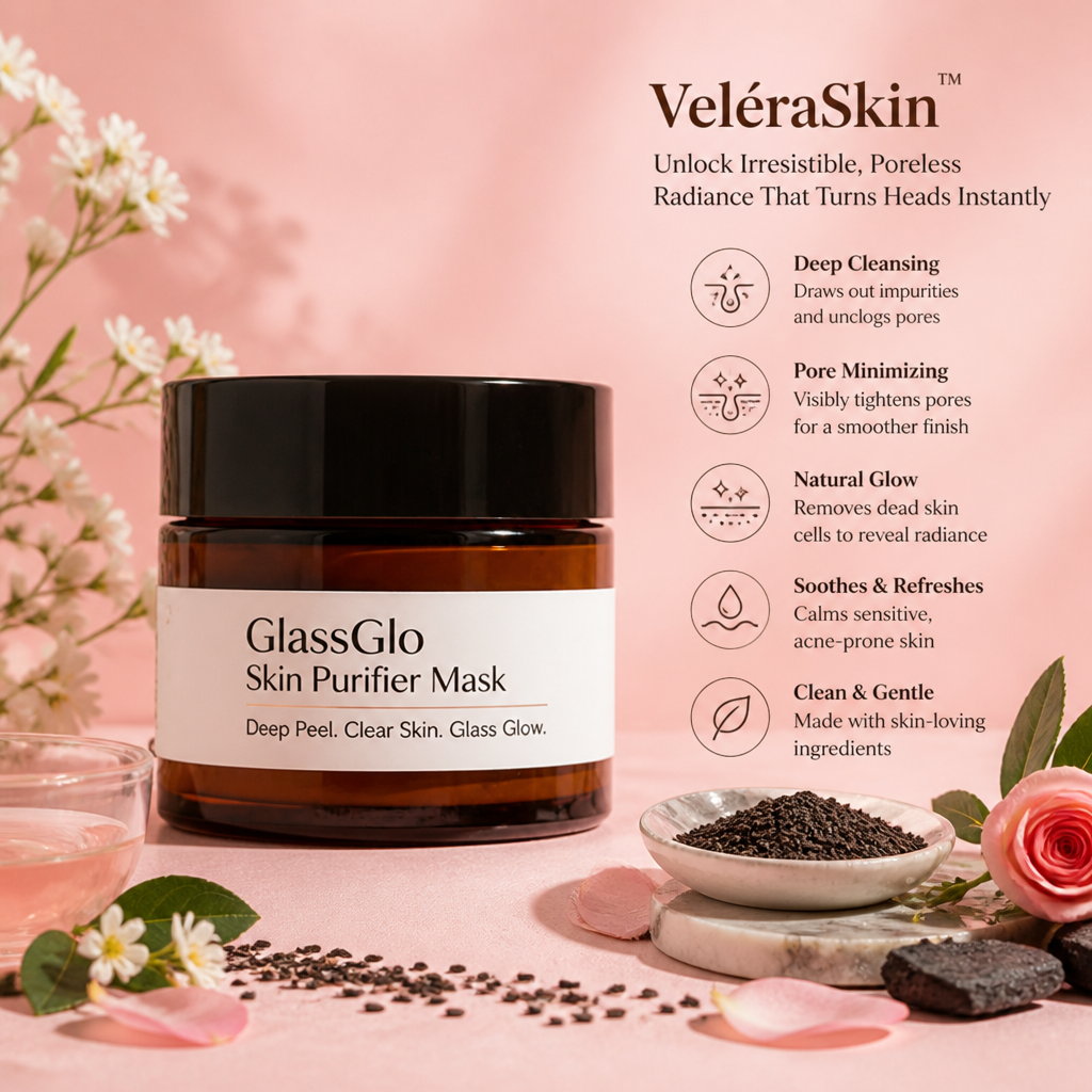 VeléraSkin™ — Lift Out Deep Pore Gunk and Reveal Glass-Smooth Skin