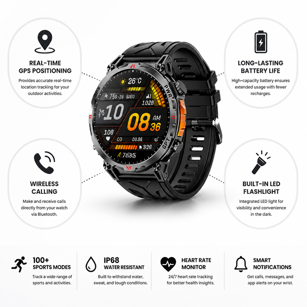 1.43-Inch AMOLED GPS Smartwatch