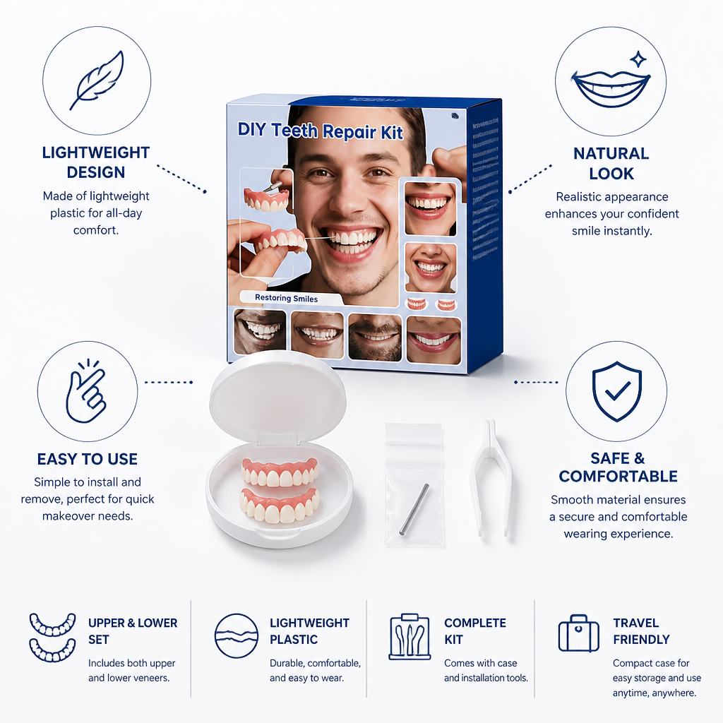 Lightweight Removable Dental Veneer Set (Upper & Lower Set)