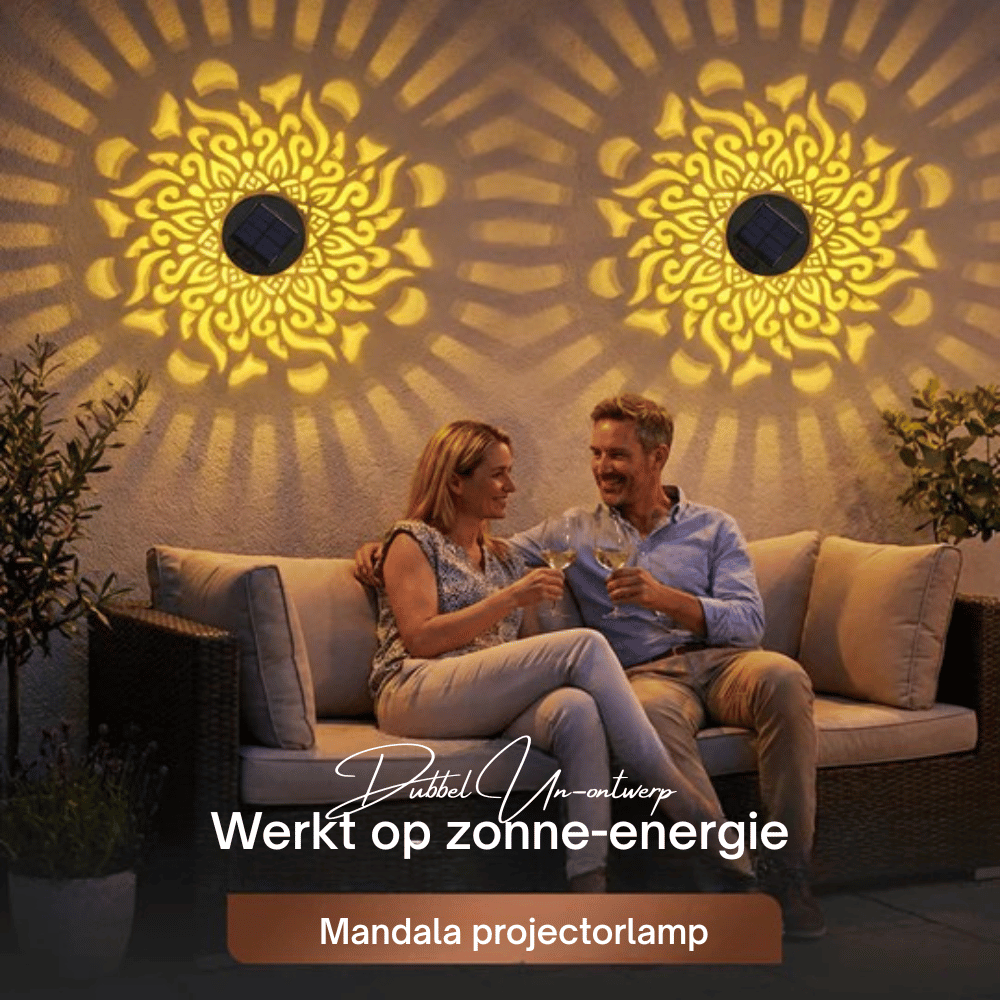 Mandala Pattern Solar Projector Light