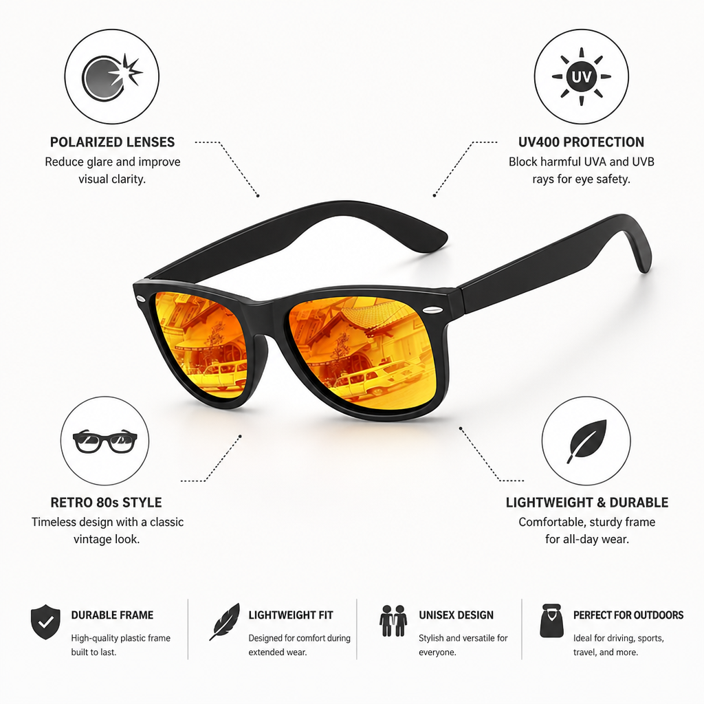 Polarized UV400 Retro Sunglasses