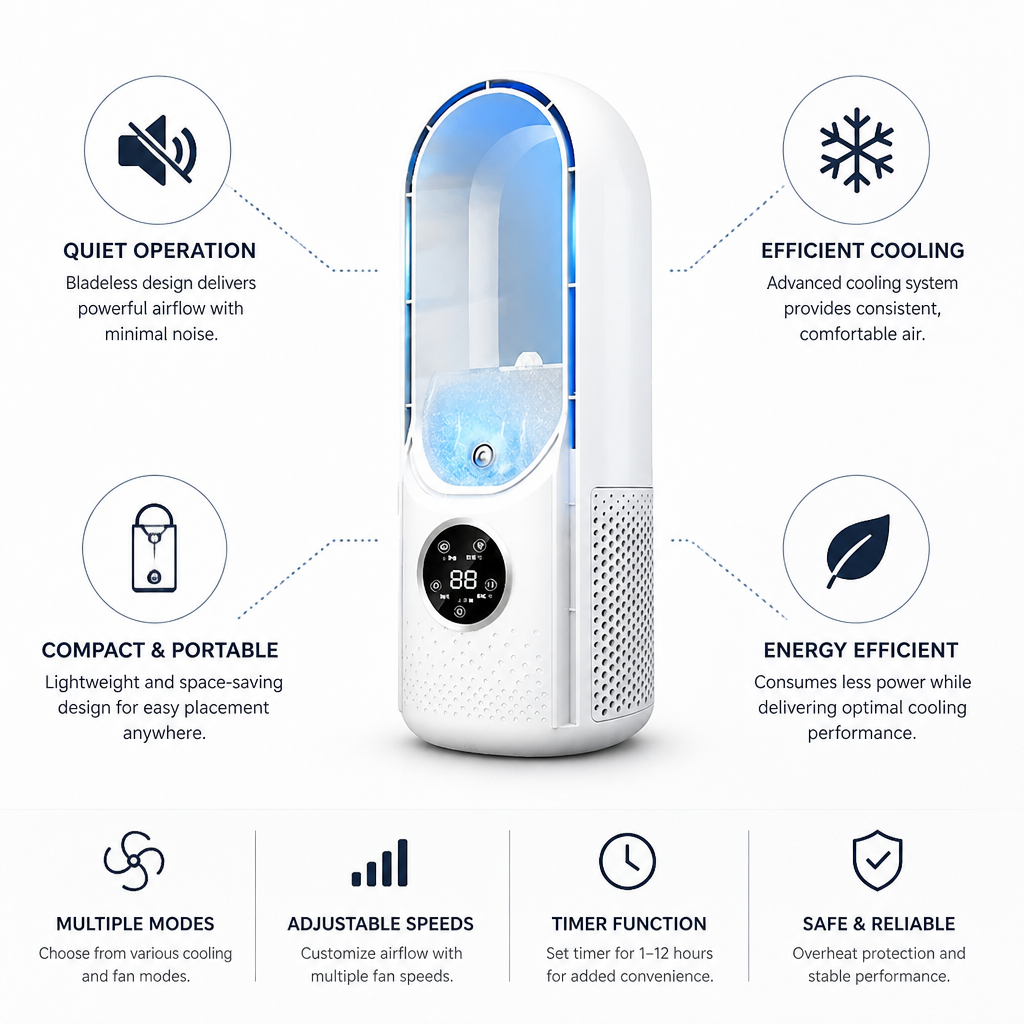 Bladeless Quiet Portable Air Conditioner