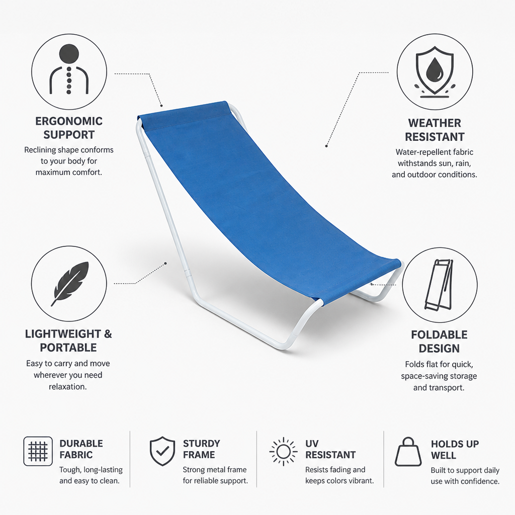 Ergonomic Water-Repellent Foldable Recliner Chair