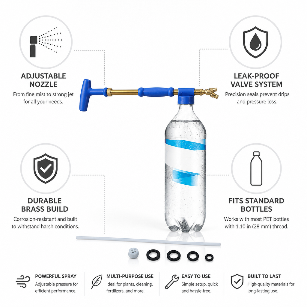 Adjustable Brass Leak-Proof Garden Sprayer