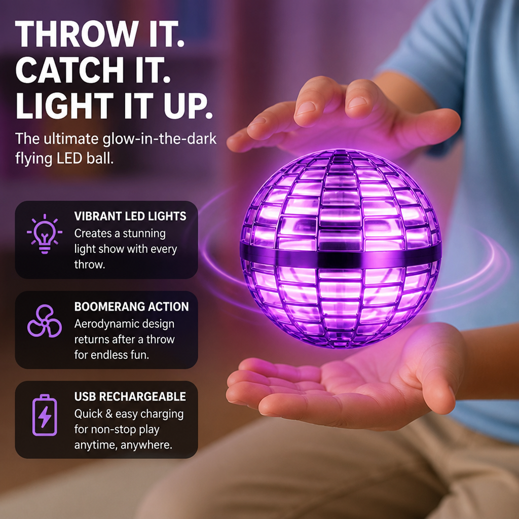 SkyFlare™ — Ignite Every Toss with Jaw-Dropping Lights and Effortless Flight