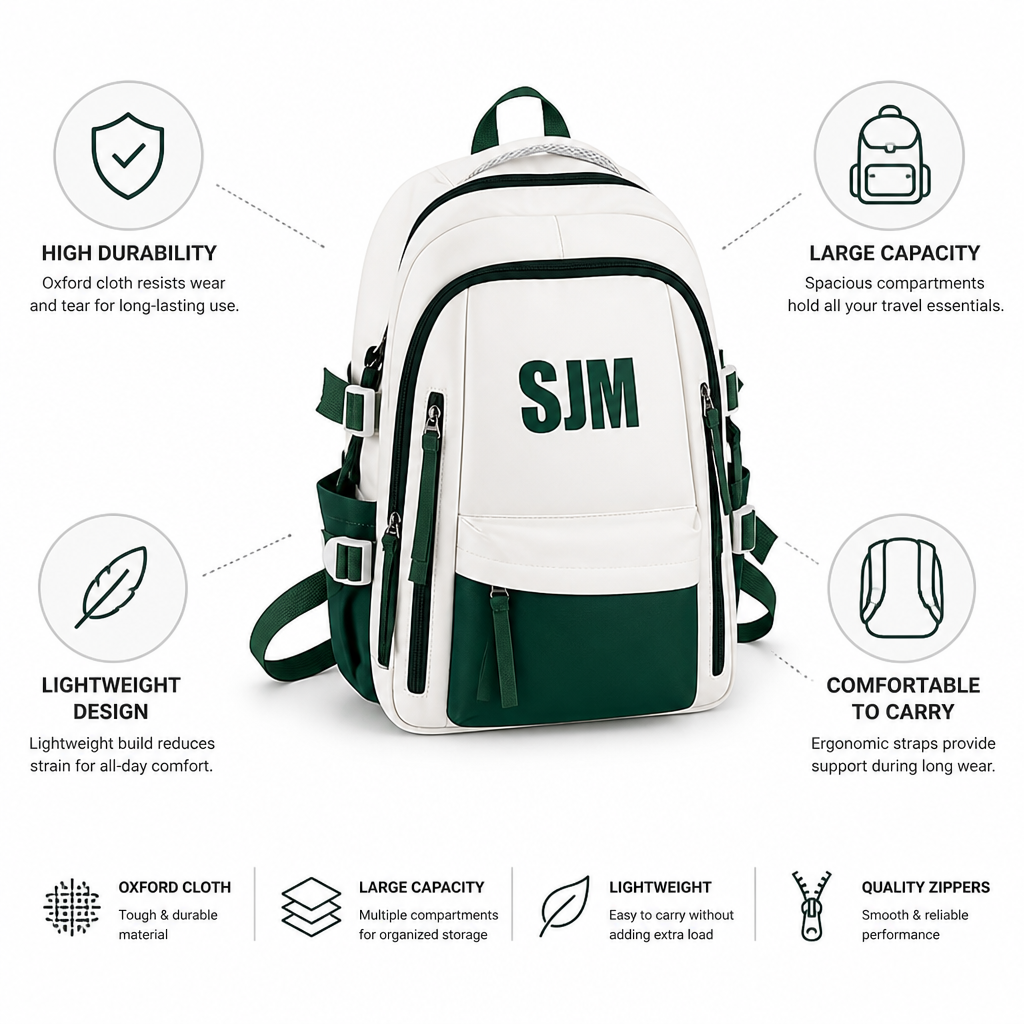 Durable Oxford Cloth Travel Backpack (Large Capacity)