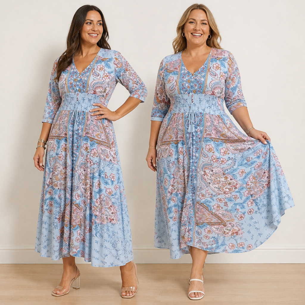 LumaBella™ Floral Dress — Feel Radiant and Cool All Summer Long
