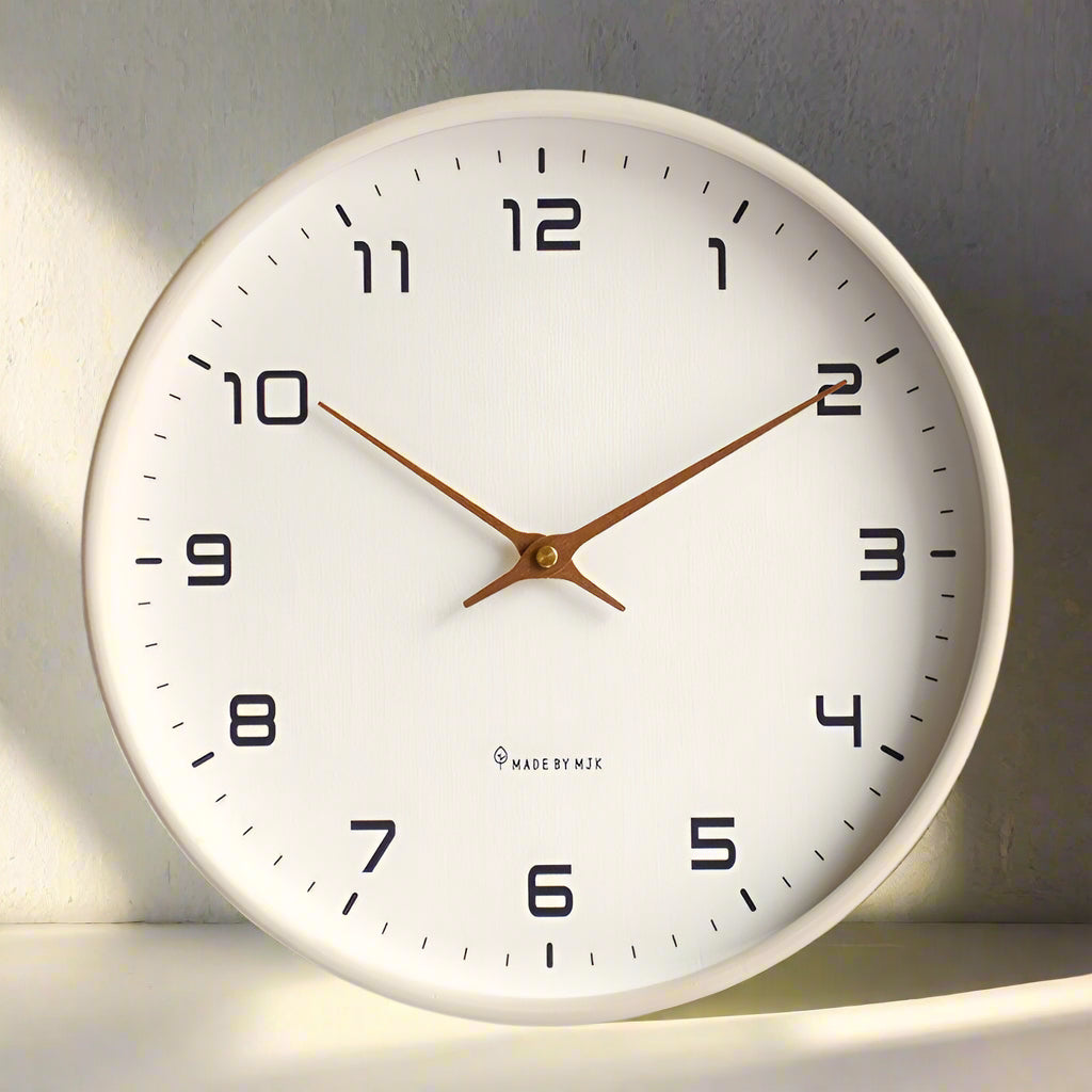 Scandinavian Style Minimalist Wall Clock in Natural Wood