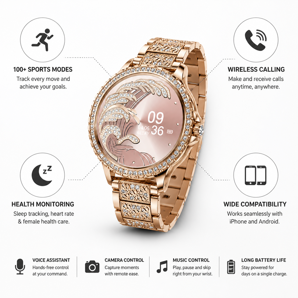 1.32-Inch HD Fitness & Wireless Calling Smartwatch