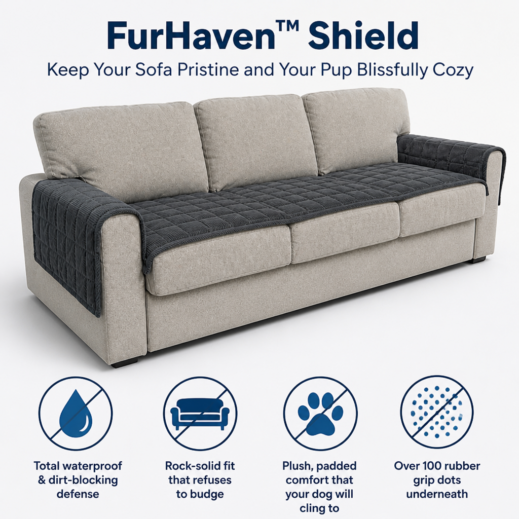 FurHaven™ Shield — Keep Your Sofa Pristine and Your Pup Blissfully Cozy