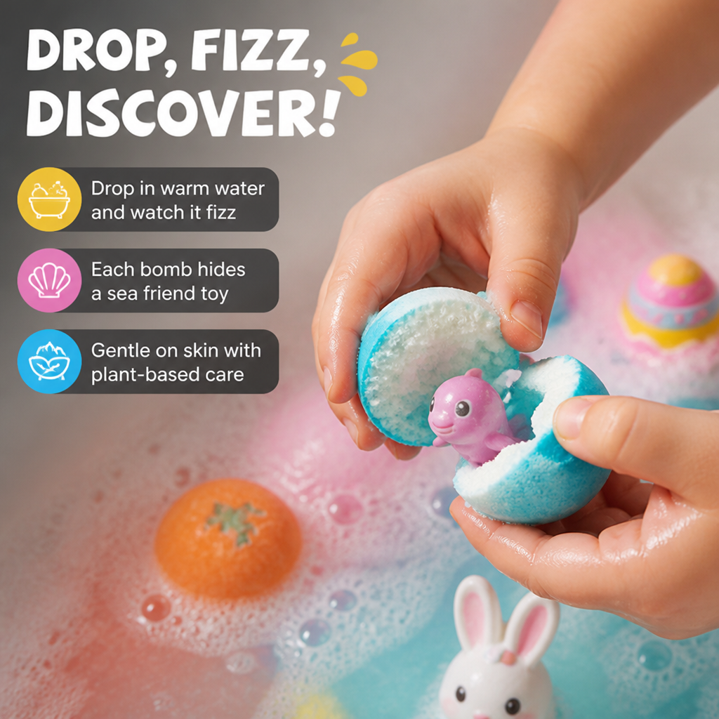 AquaTreasure™ — Ignite Your Child’s Joy with Every Colorful, Skin-Soothing Bath Surprise