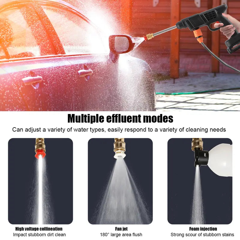Portable Electric Pressure Cleaner 380 PSI with Foam Dispenser & 33ft Hose