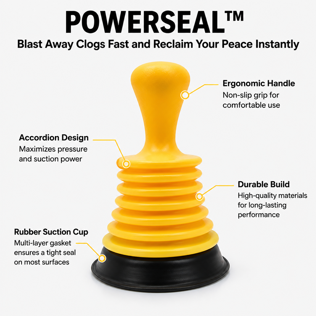 PowerSeal™ — Blast Away Clogs Fast and Reclaim Your Peace Instantly