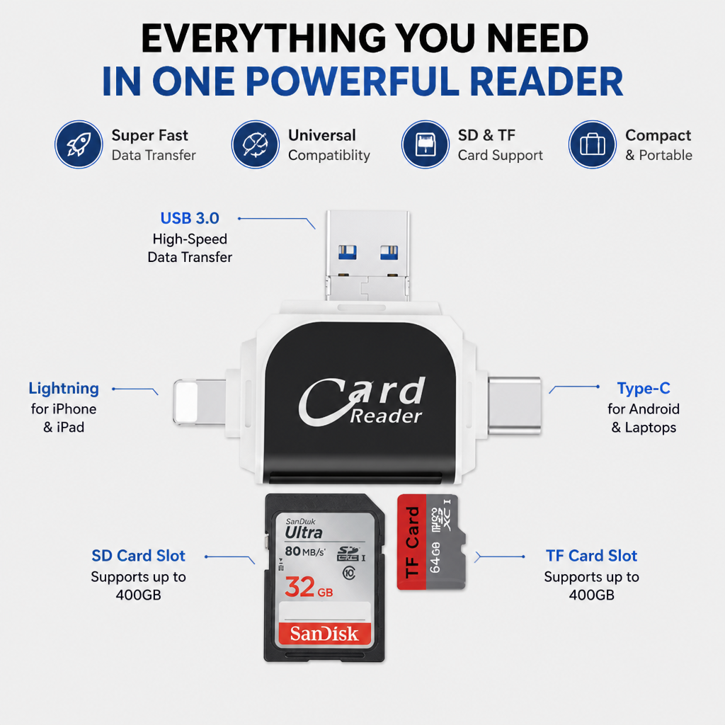ThunderSync™ — Pull Photos Off Any Camera, Card, or Phone in Seconds
