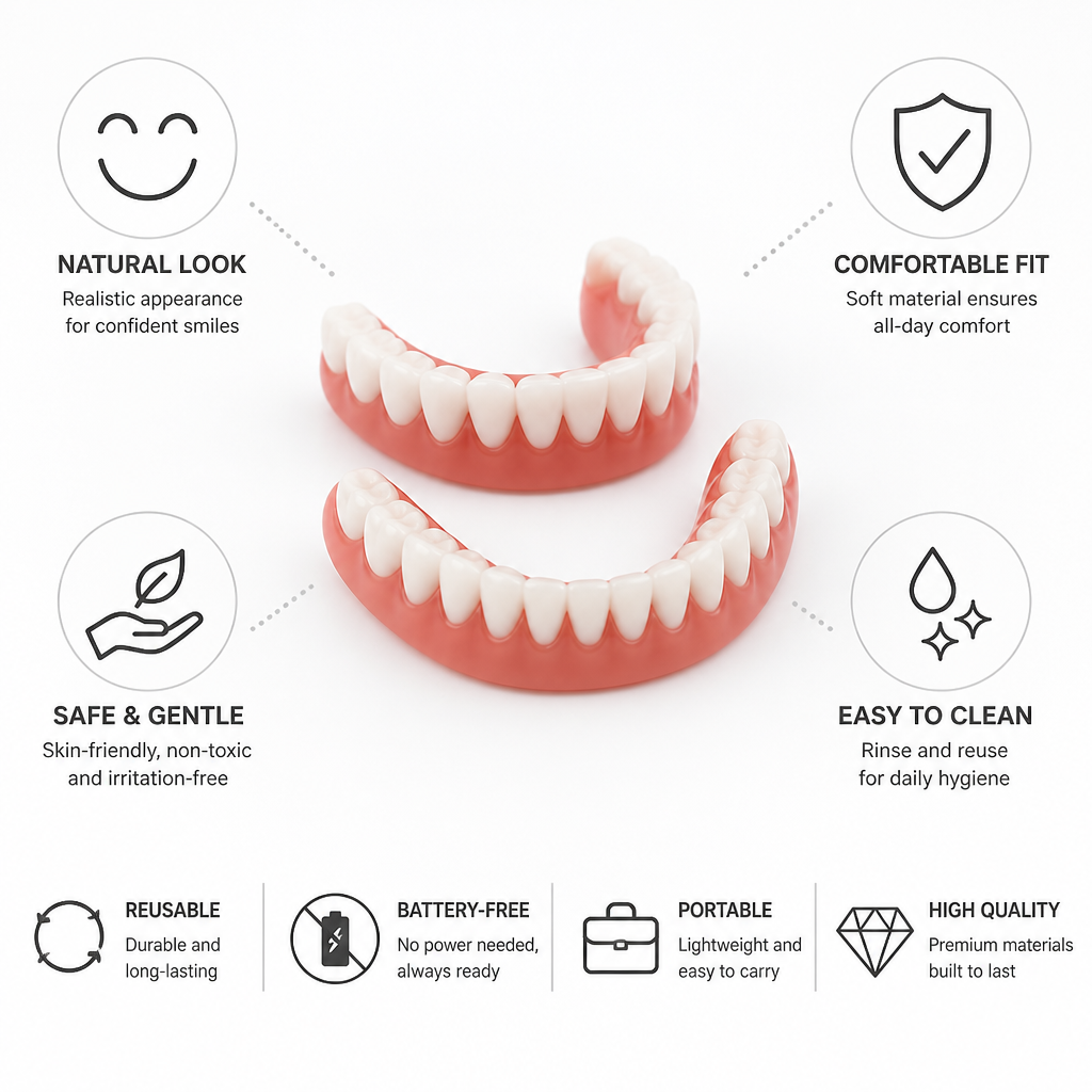 Natural-Looking Comfortable Reusable Full Dentures