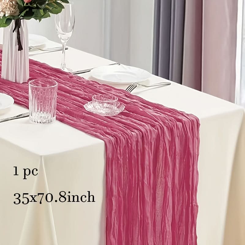 Crinkled Cheese Tablecloth for Stylish Boho and Holiday Decor