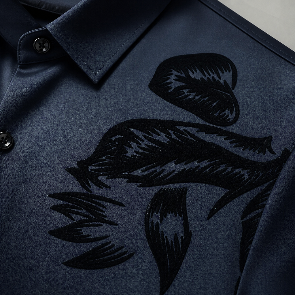 VulcanTherm™ – Brushstroke-Patterned Slim-Fit Fleece-Lined Shirt