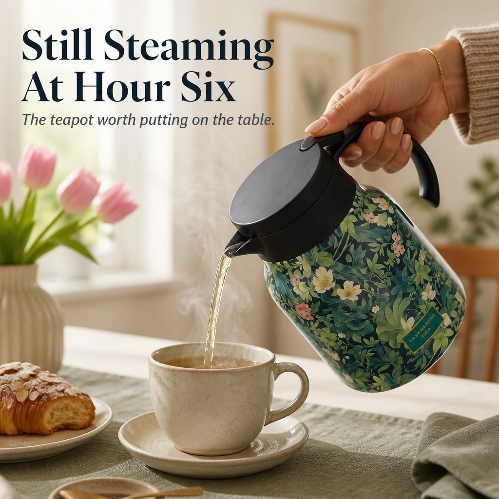 BrewAura™ — Brew, Serve & Showcase Tea That Stays Hot for Six Hours