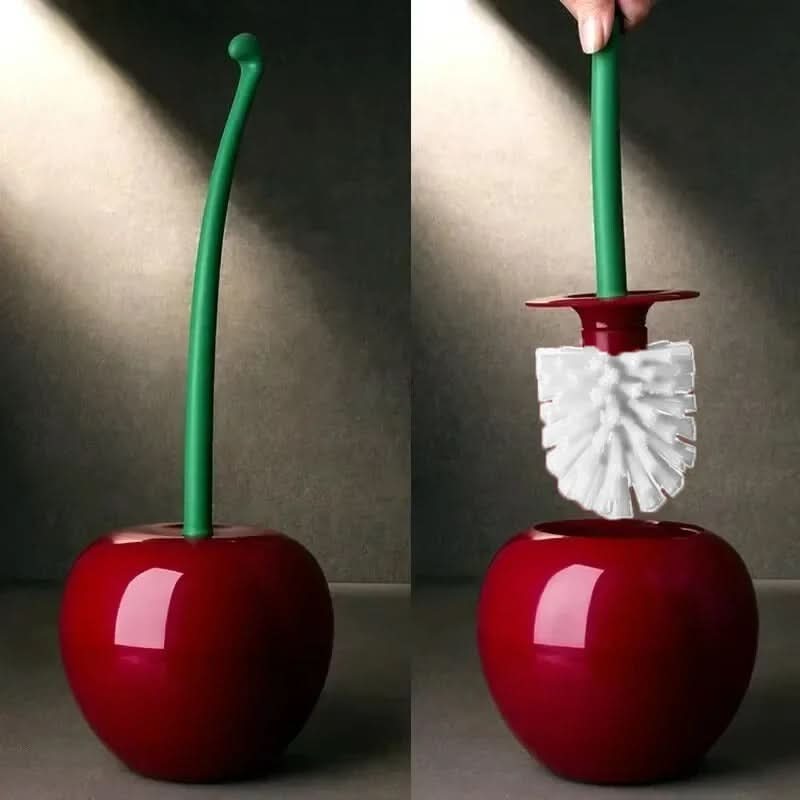 Toilet Brush Holder Set in Cherry Shape