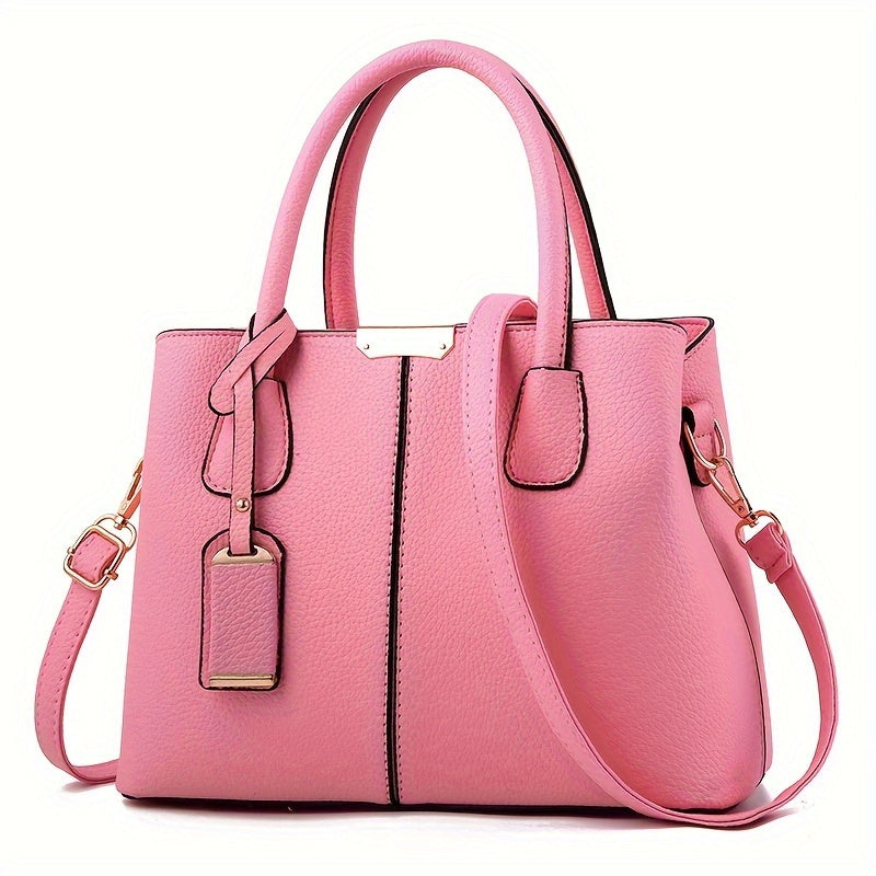 Classic Timeless Handbag in PU Leather with Internal Pockets