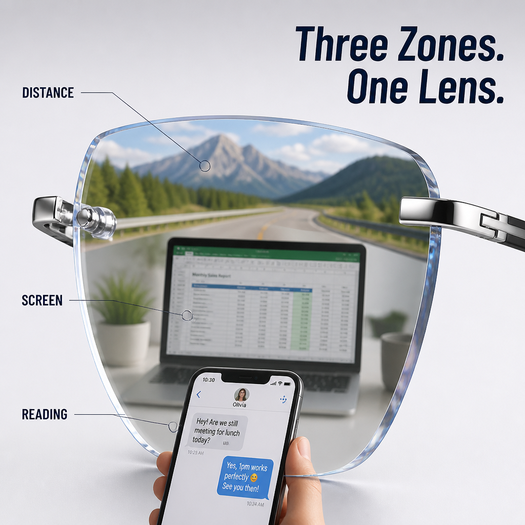 BluCera™ — See, Drive & Scroll Clearly With Just One Lightweight Pair