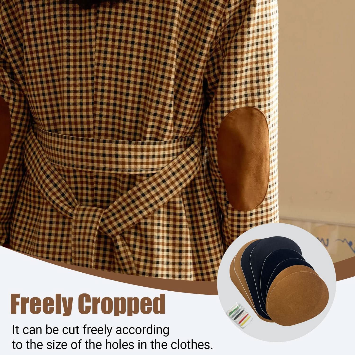 Oval Repair Patches for Jackets and Sweaters