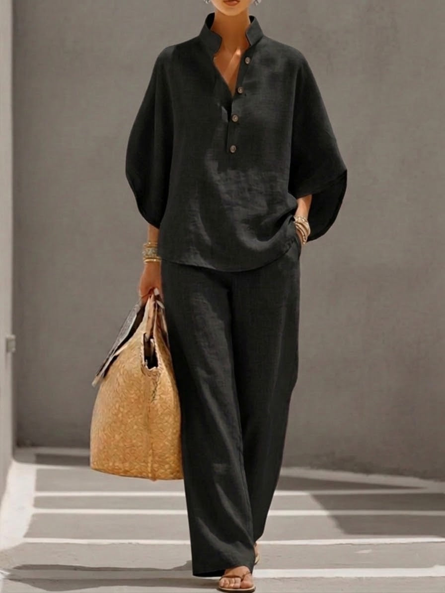 AerisLuxe™ Cotton & Linen Set — Feel Light, Look Effortlessly Radiant All Day