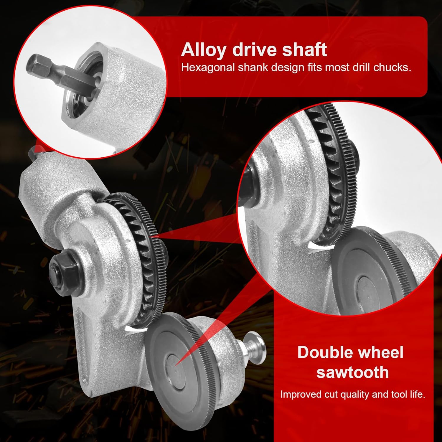 Metal Cutting Disc with Protective Cover for Drill Attachment
