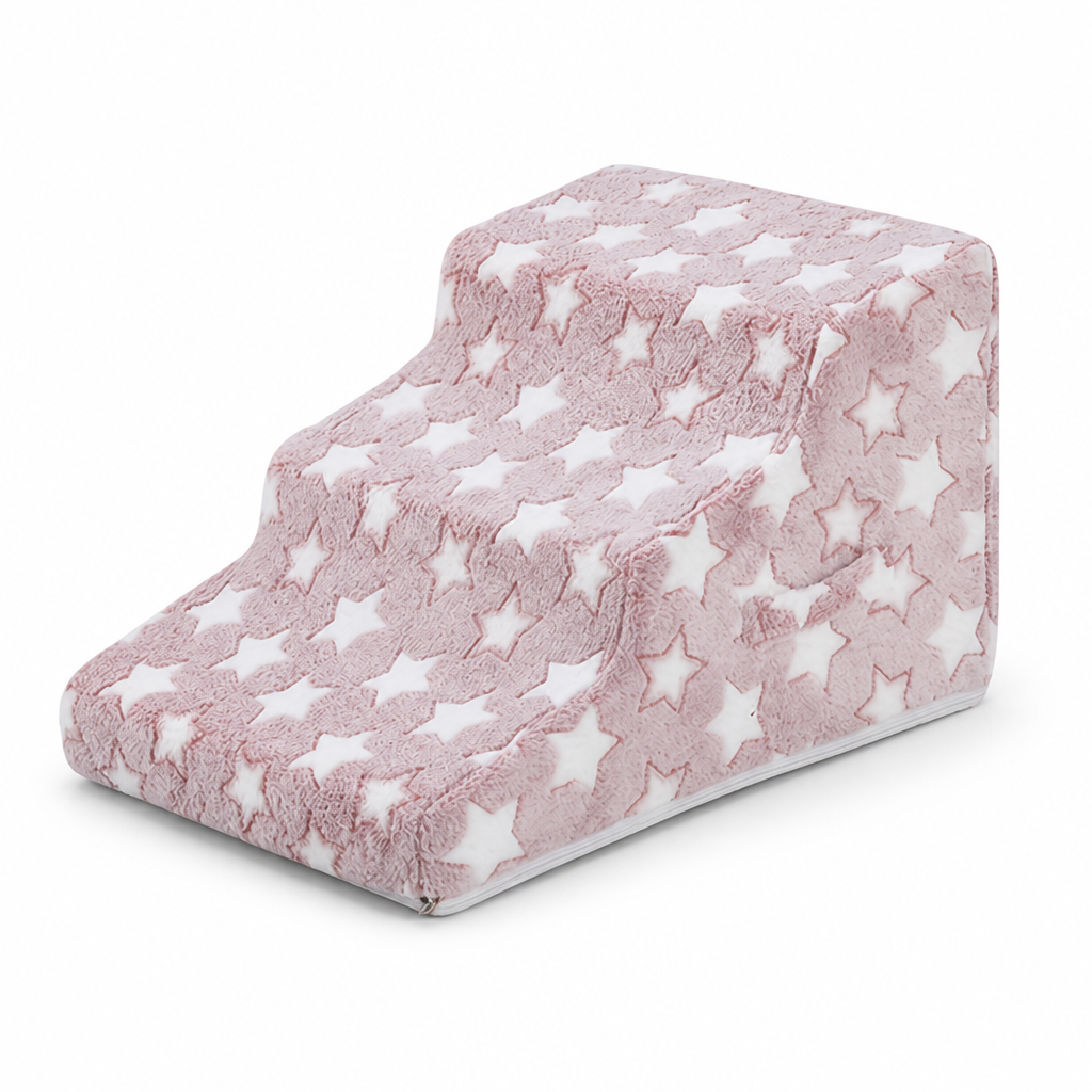 Plush-Covered Non-Slip Pet Steps (2–4 Steps)