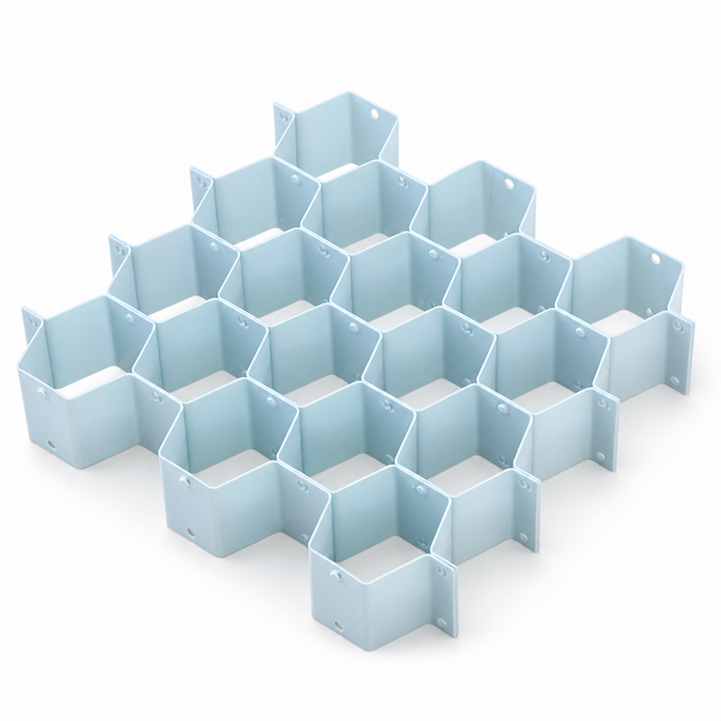 Modular Honeycomb Plug-In Drawer Organizer