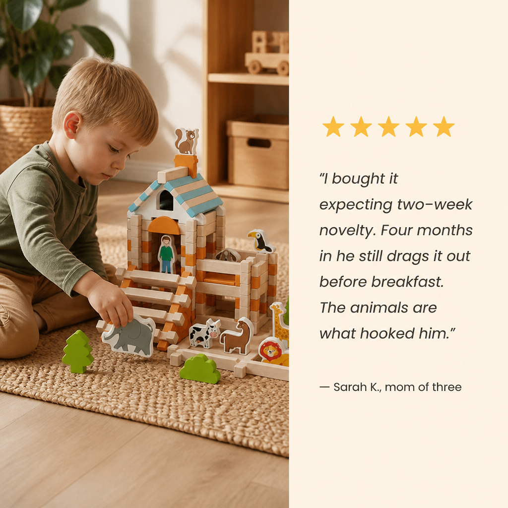 LuminoBlocks™ — Create a Wooden Animal World That Keeps Your Kid Playing for Hours