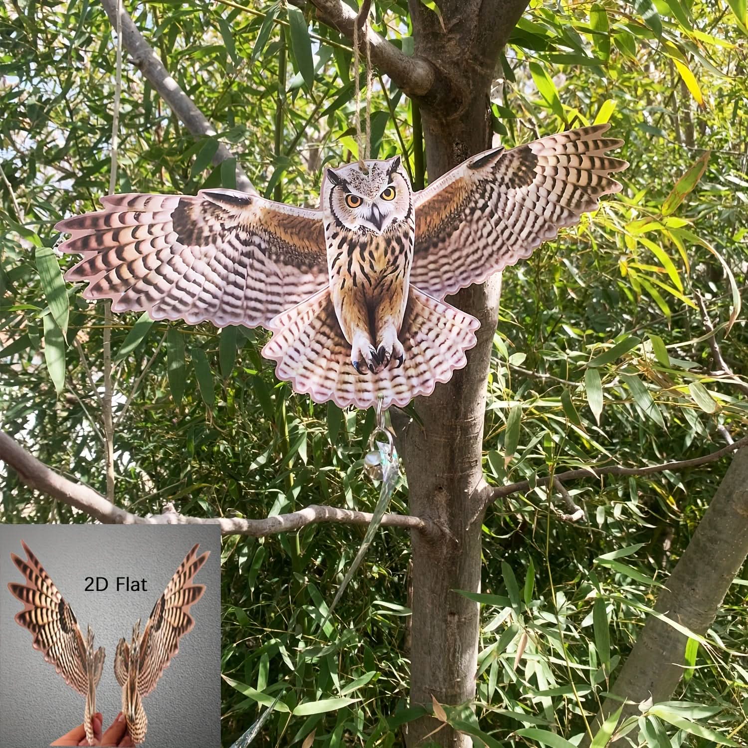 Outdoor Decorative Owl Decoy for Bird Deterrence