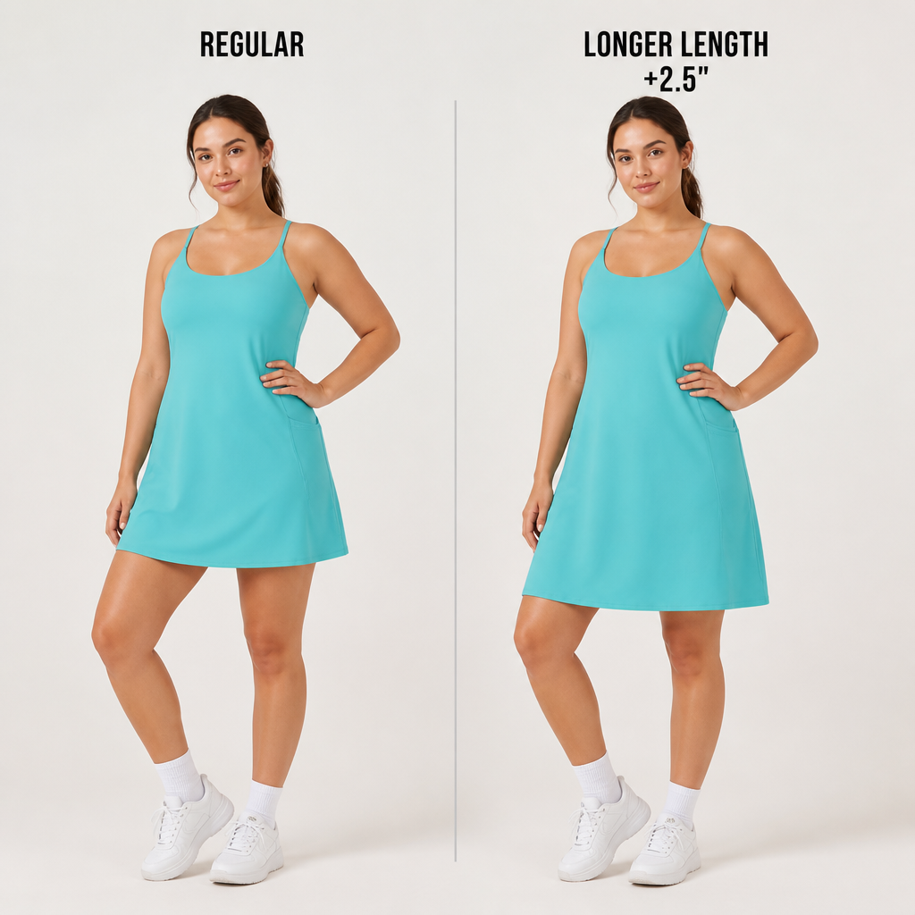 VerveStride™ – Athletic Backless Dress Featuring Integrated Shorts & Side Pockets