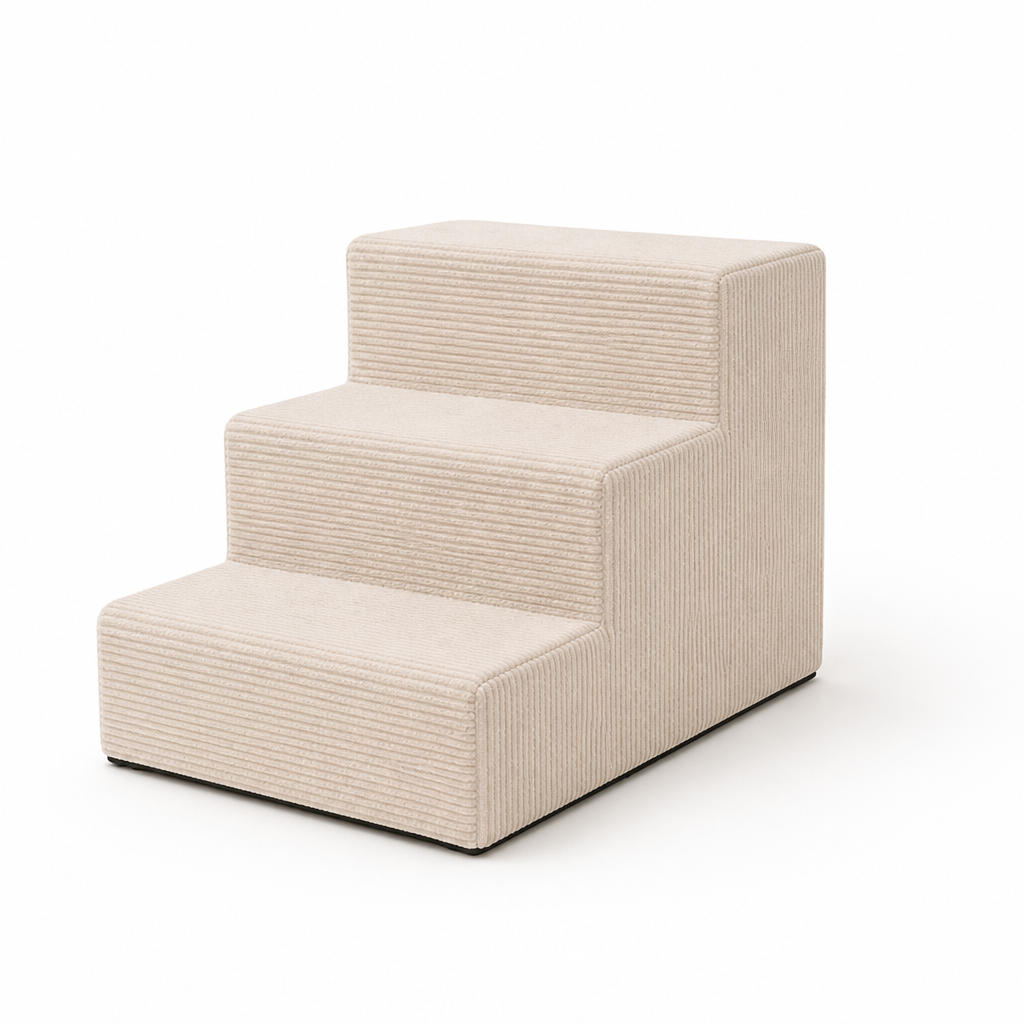 Soft Corduroy Non-Slip Pet Stairs (3-Step)