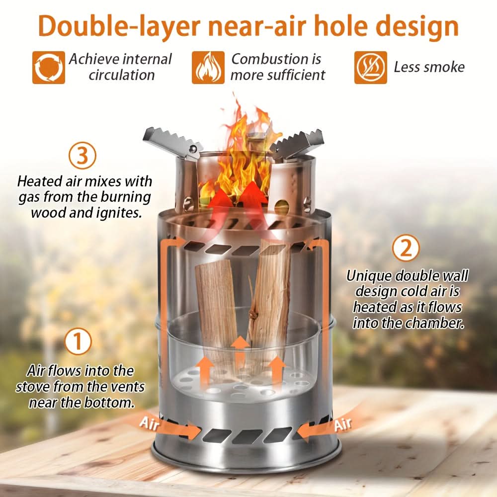 Compact Camping Stove for Wood Burning – Portable Design