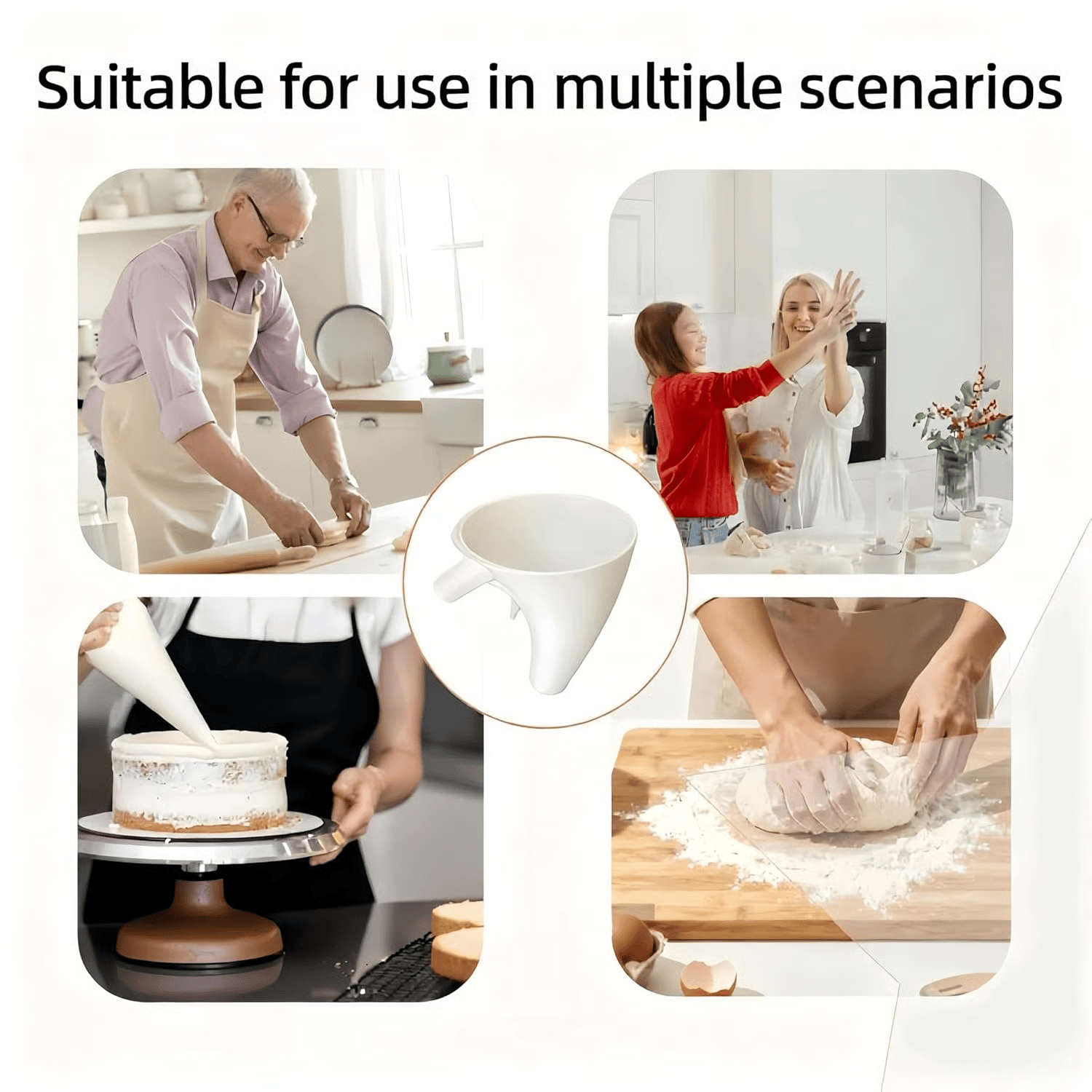 Baking Flour Funnel Tool – No-Mess Kitchen Accessory