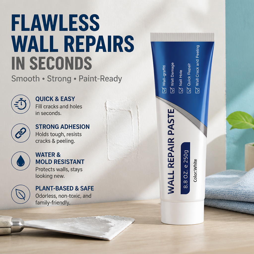 SilkFill™ — Patch Every Crack, Hole & Nail Mark in Minutes, No Mixing