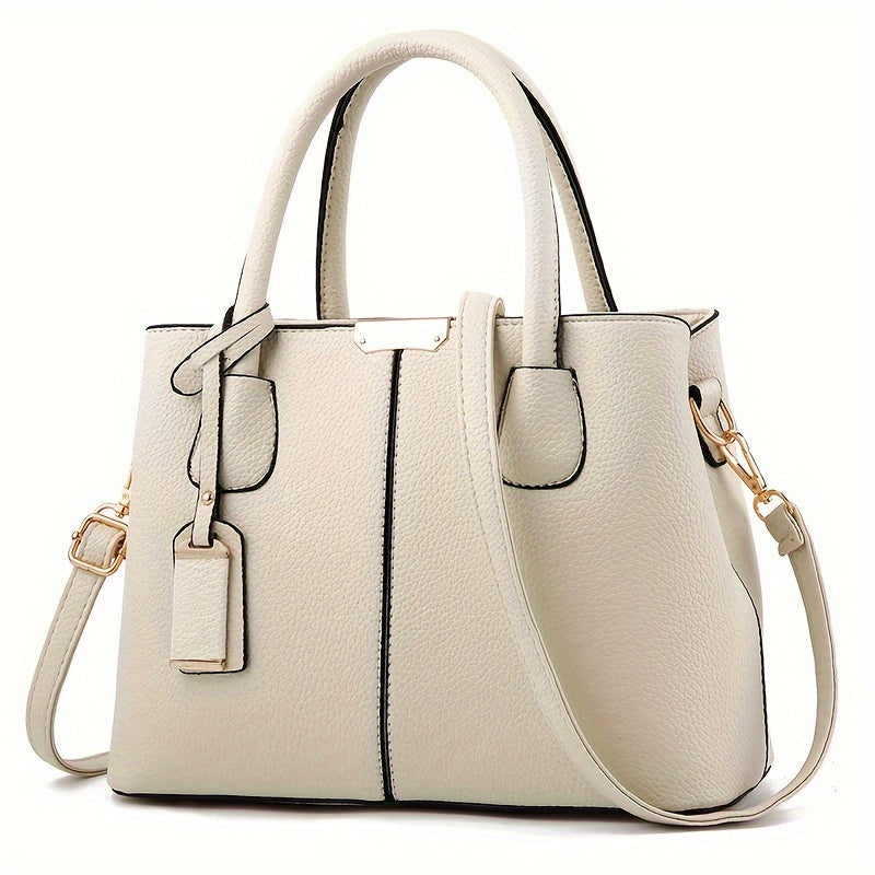Classic Timeless Handbag in PU Leather with Internal Pockets