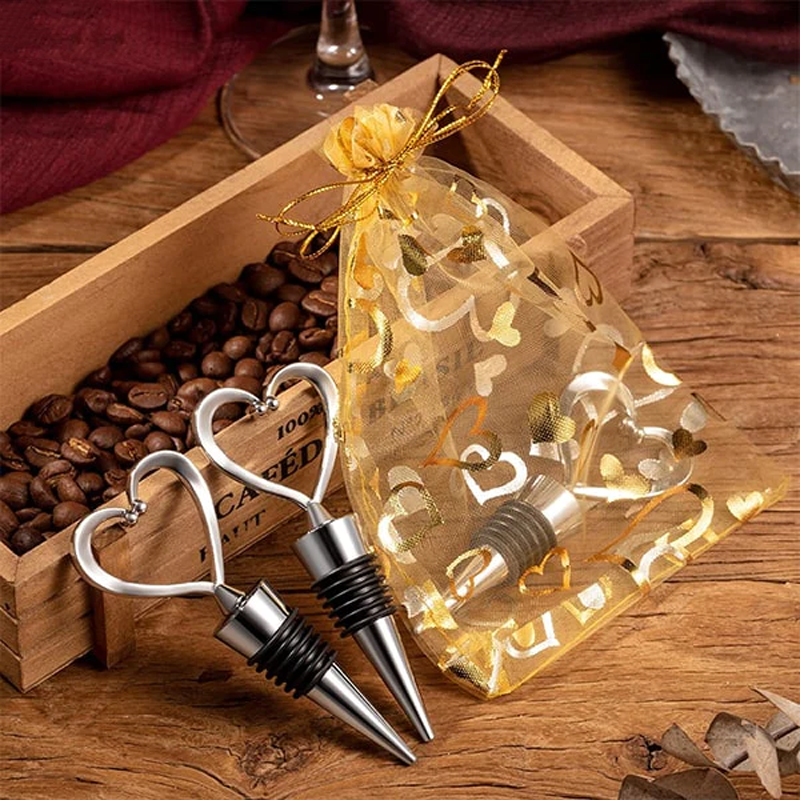 Wine Stopper in Heart Shape with Rubber Seal