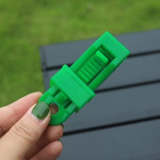 Weatherproof Clothespins Set - 50 Pieces with Spiral Lock