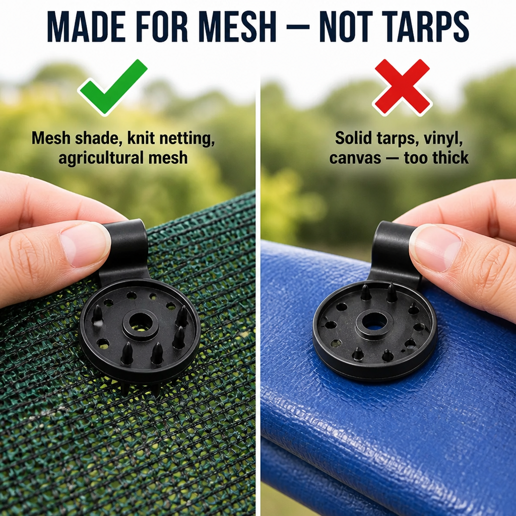 IronClasp™ — Secure Your Garden Shade Net Firmly in All Winds | 50-Pack
