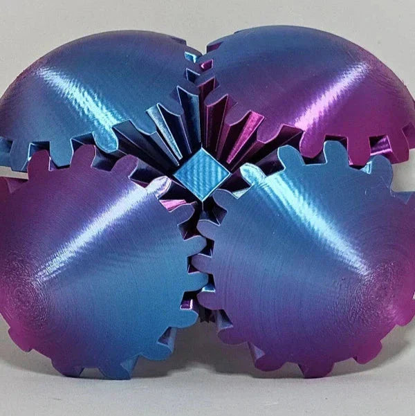 Fidget Ball for Stress Relief Featuring 3D Gear System