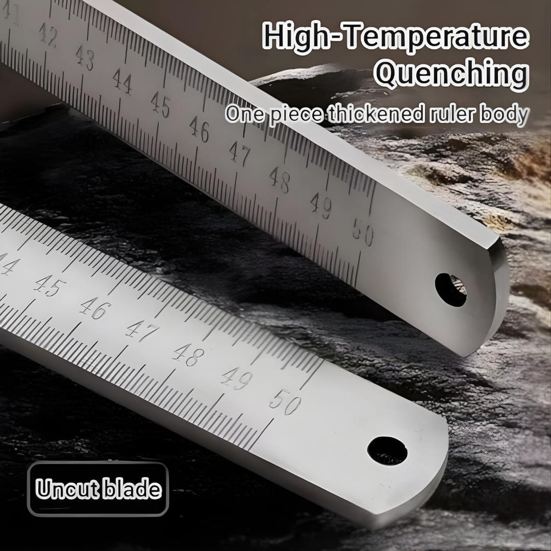 Steel Measuring Ruler – Durable Laser-Engraved Markings