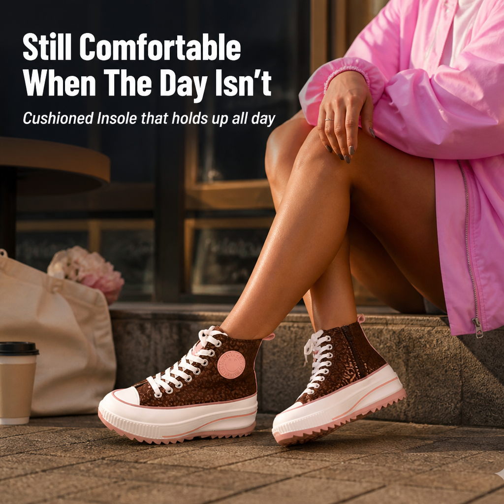 BlissStride™ Leopard-Glow Sneakers — Elevate Your Style and Comfort, Own Every Step with Confidence